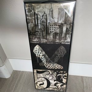 NY 5th Avenue Glam Black & White Canvas Print